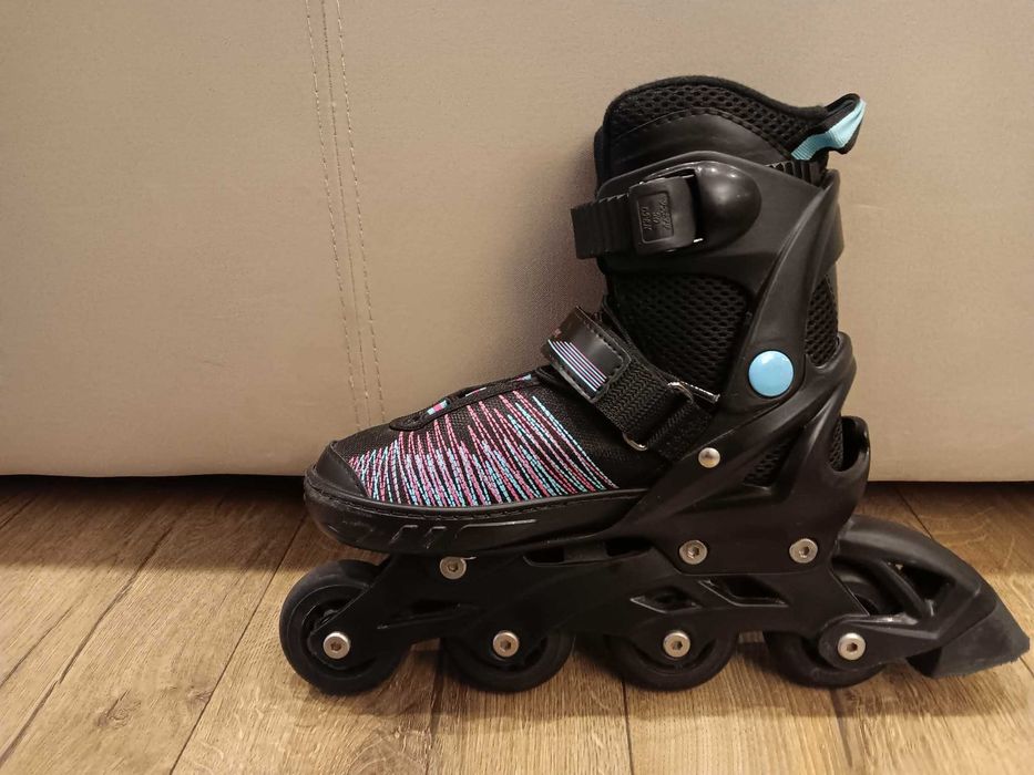 Rolki Regulowane RAVEN Cande Black Mint Violet 31-35 Kauczuk