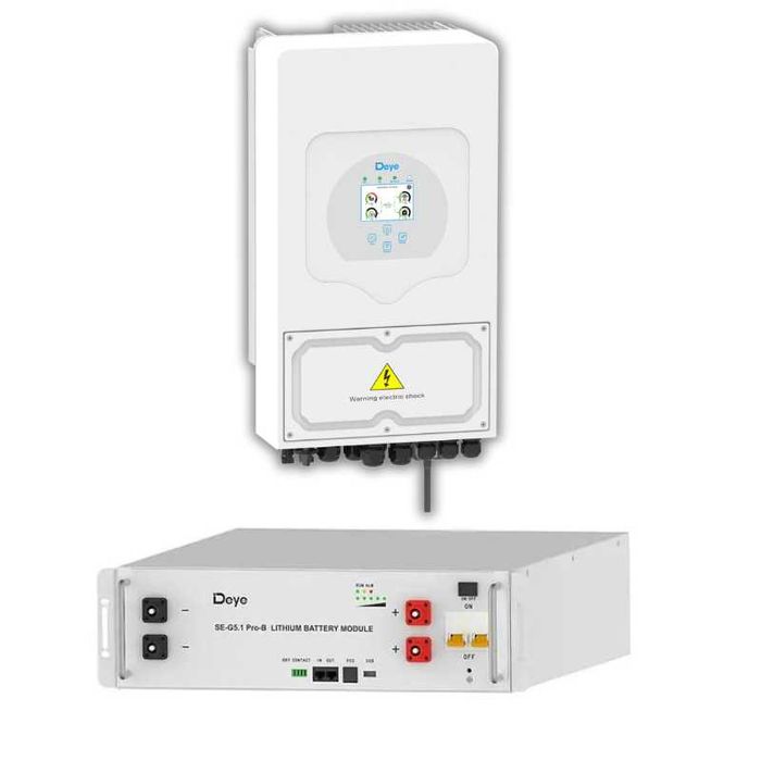 Готовий безперебійник 6 кВт Інвертор Deye + акумулятор 5,12 кВт⋅год
