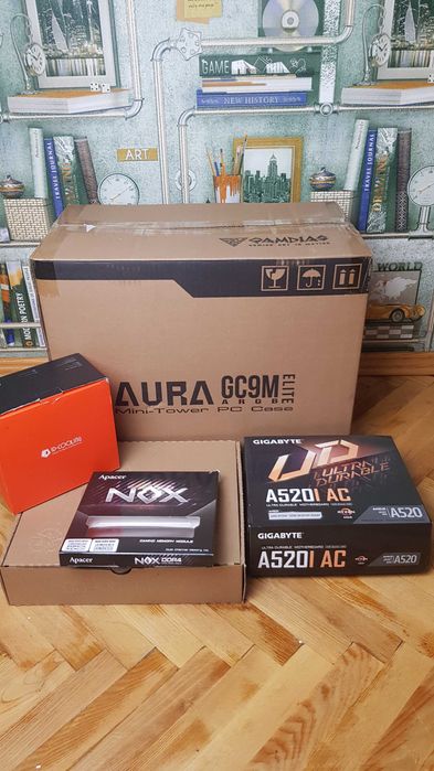 Потужний міні ПК (Ryzen 5 5500 6 ядер 12 п., 16Gb ОЗУ, RX6600 6Gb)