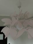 Lampa dziewczęca w motylki, jasno różowa, jak nowa