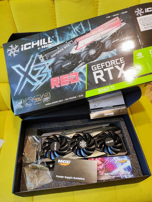 Видеокарта iCHILL X3 GeForce RTX 3060 Ti как новая
