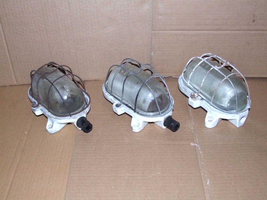 Stara lampa kinkiet loft PRL industrial retro