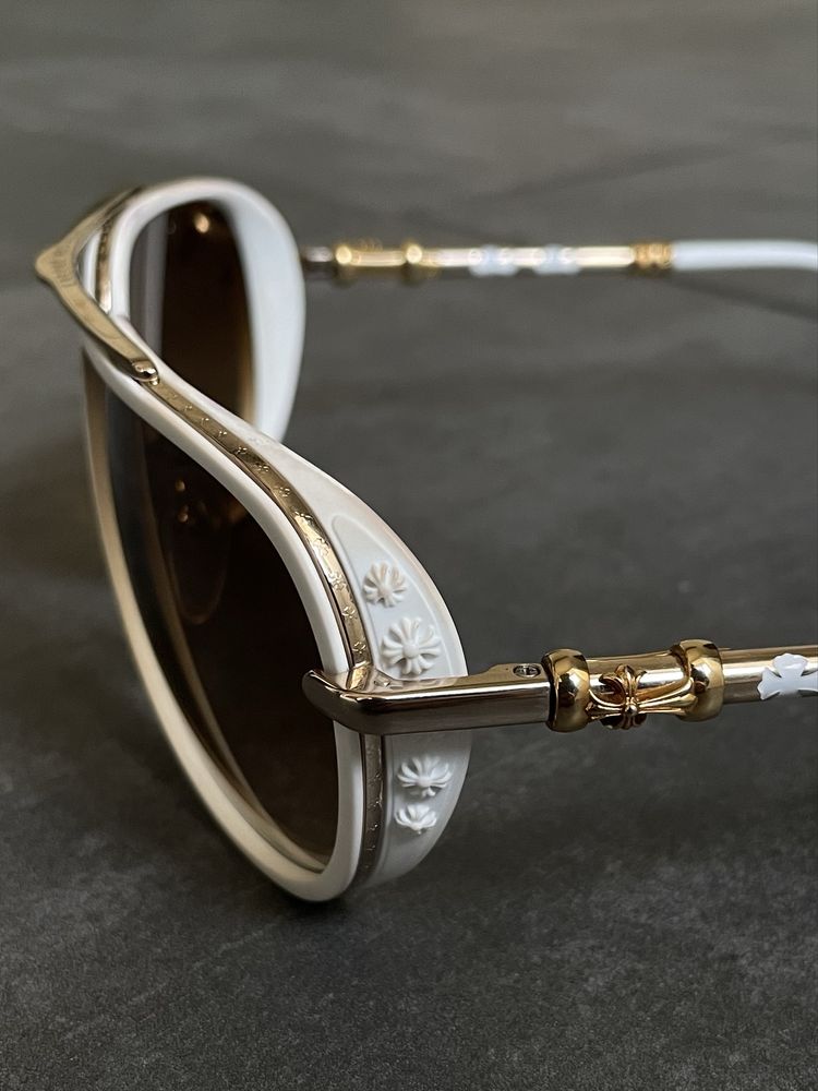 Óculos de Sol Chrome Hearts “Jackwacker” em ouro