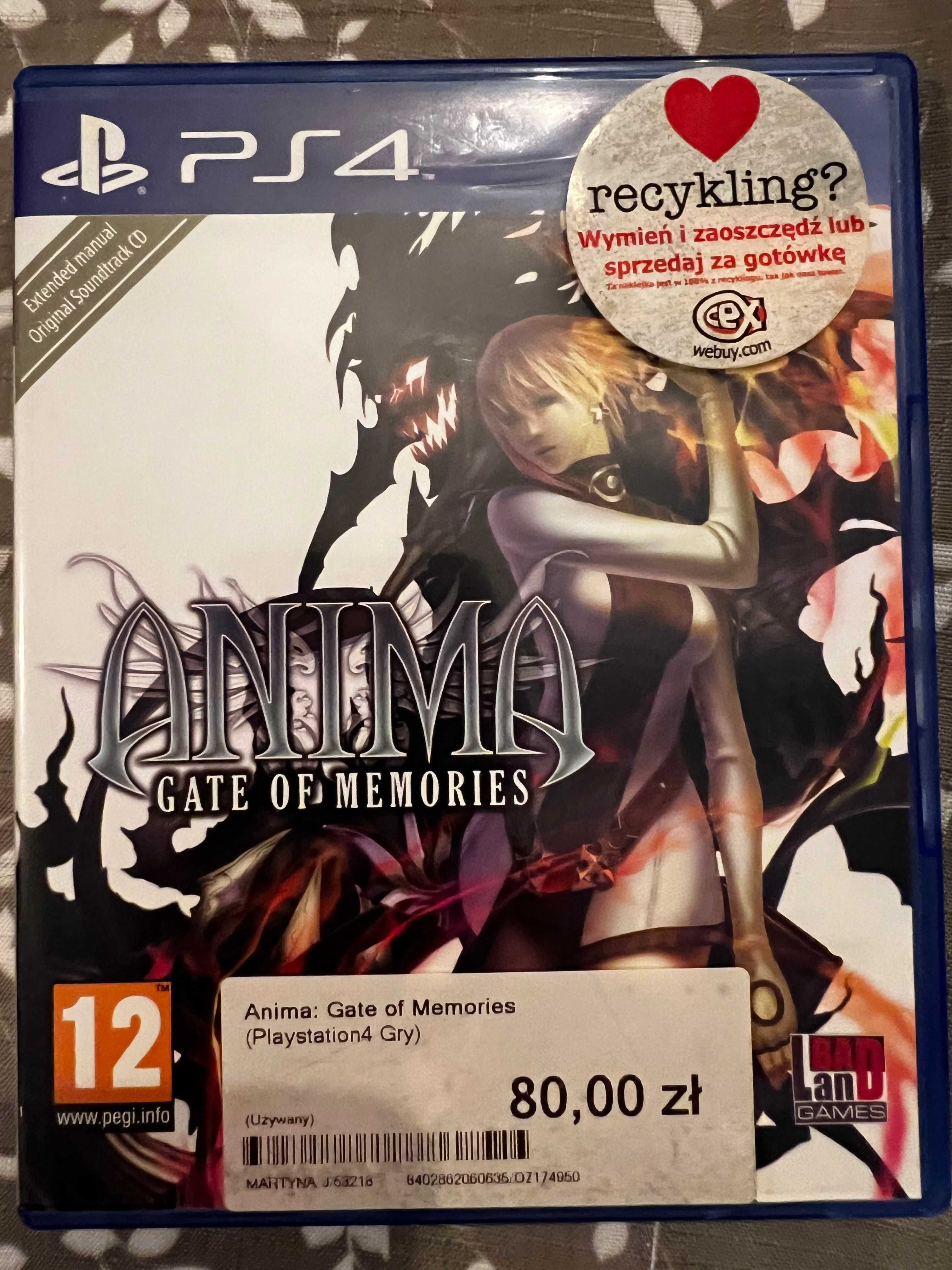 Anima Gate of Memories PS4