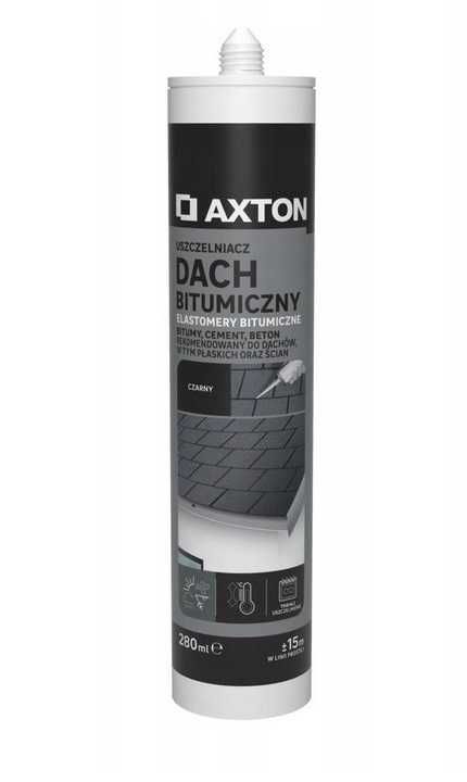 Uszczelniacz DACH BITUMICZNY 280 ml czarny AXTON