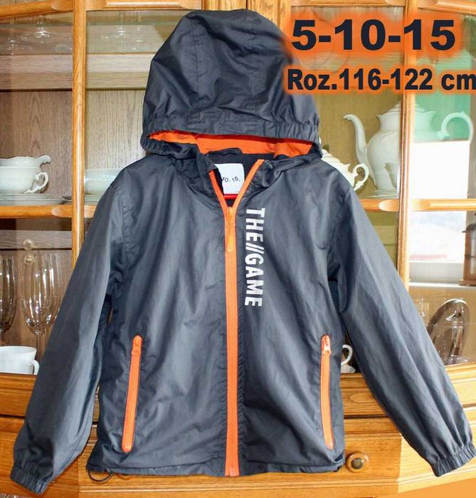 5-10-15  Przeciwdeszczowa kurtka z kapturem -122 cm