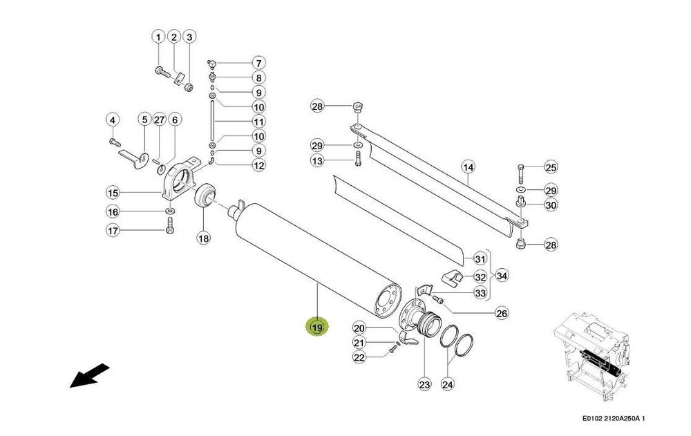 Walec gładki sieczkarni CLAAS JAGUAR 830-980