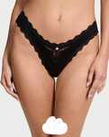 Nowe majtki brazyliany Victoria's secret beżowe i czarne koronka L