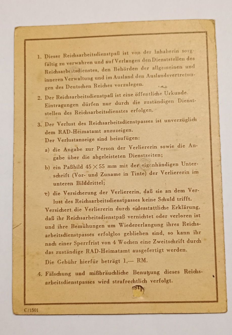 Militaria III Reich Wehrmacht Documentos Alemanha