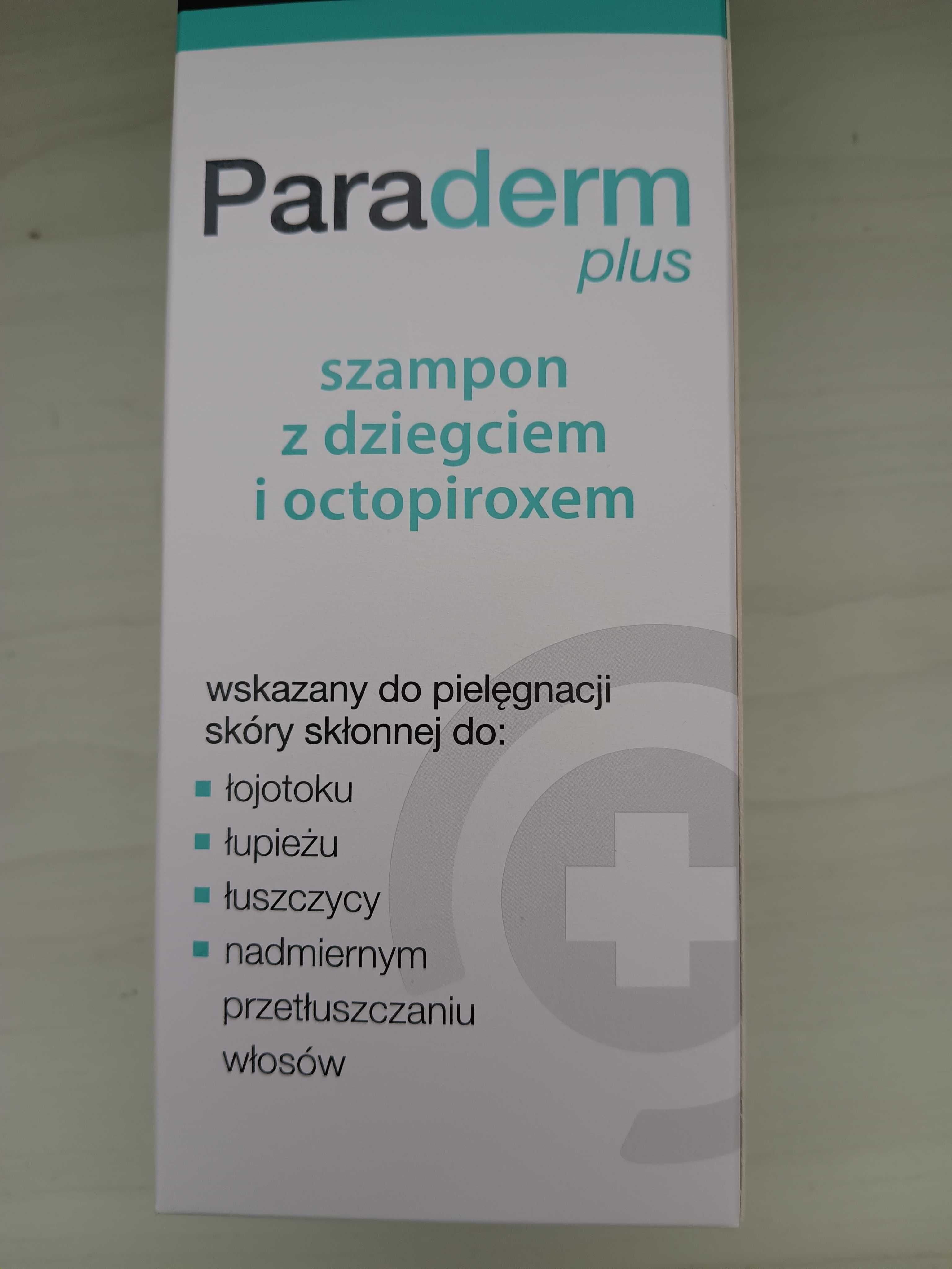 PARADERM +  szampon z dziegciem i oktopiroxem łojotok łupież łuszczyca