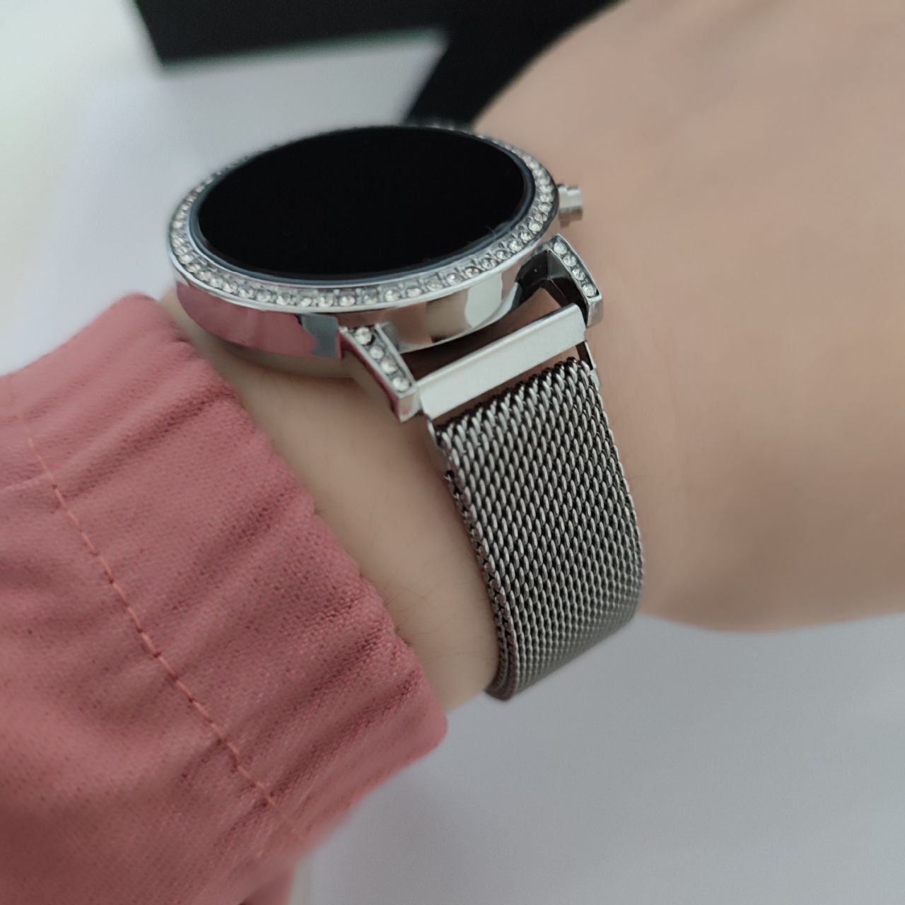 Zegarek damski srebrny magnetyczne zapięcie LED data na Prezent