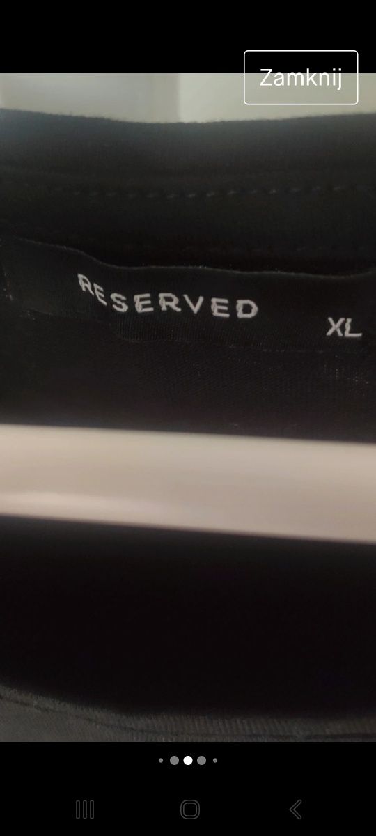 Elegancka Czarna Bluzka Damska z Cekinami Kotami XL Reserved