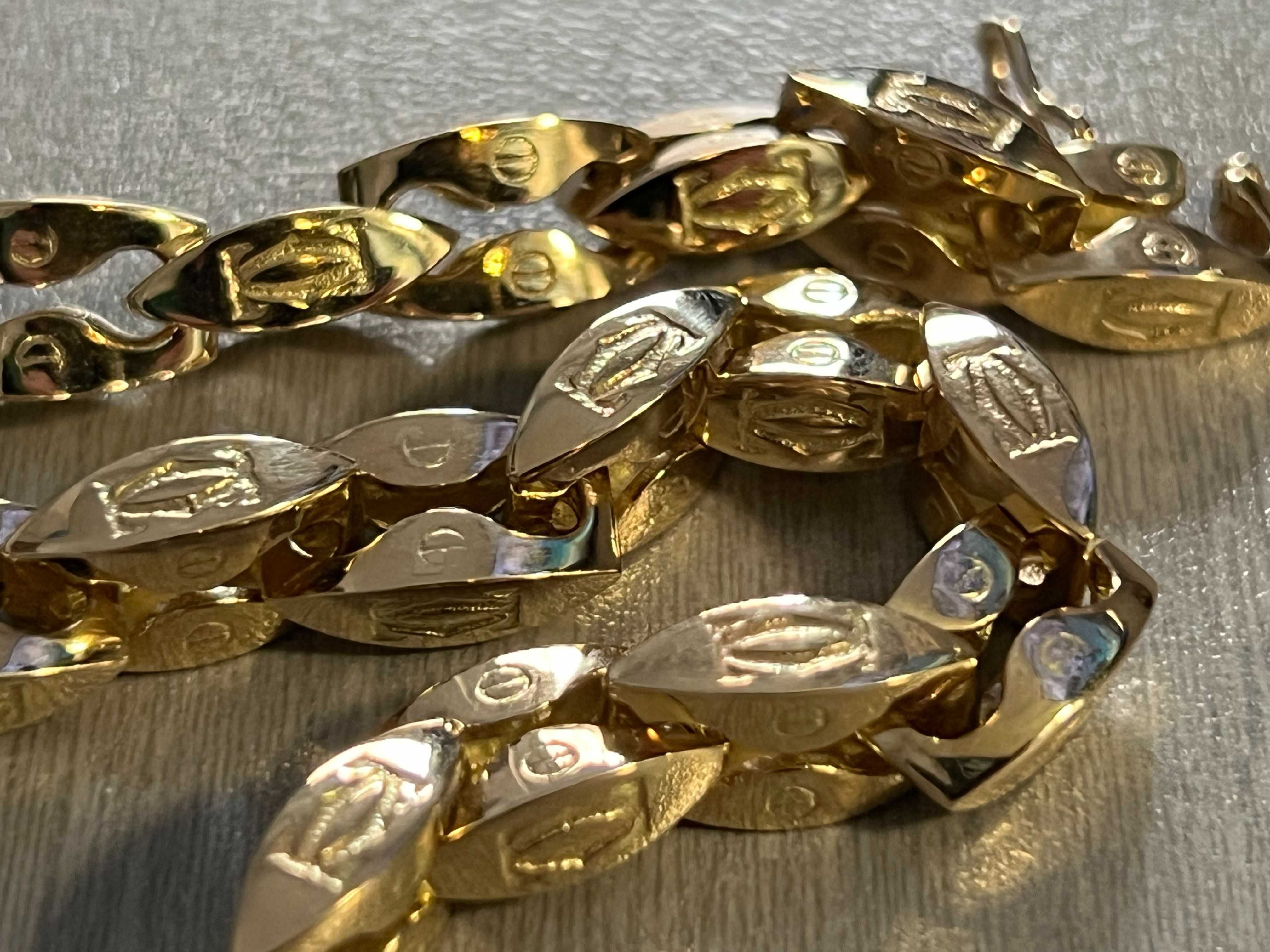 Cartier-Królewski,złota bransoletka 585 14k