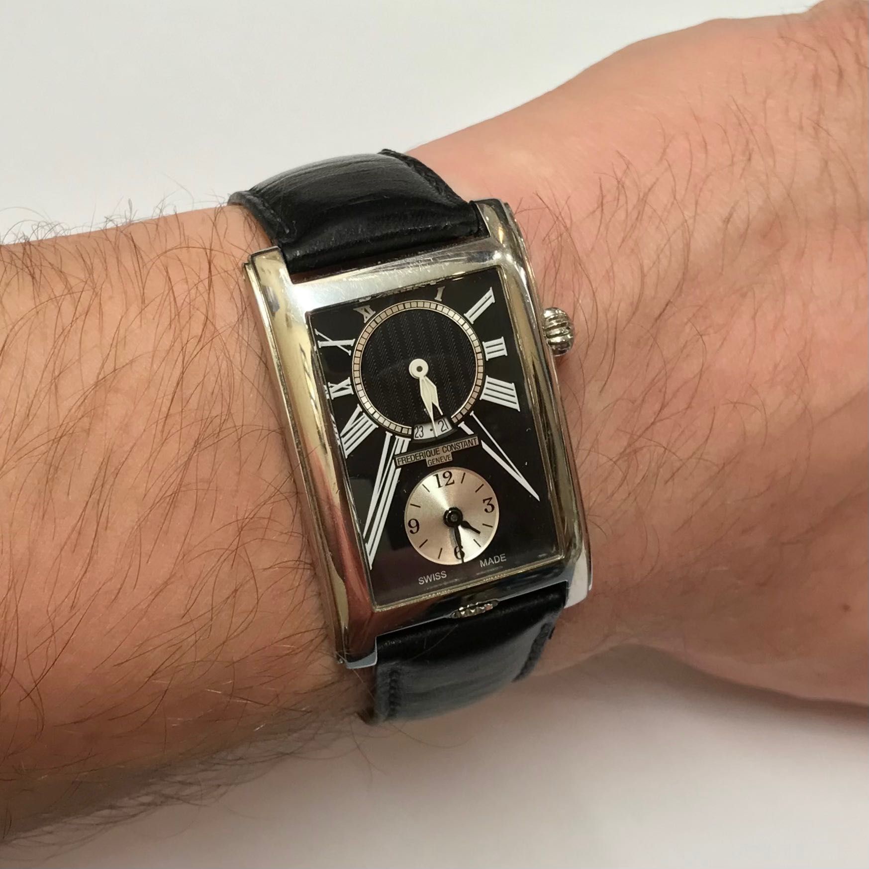FREDERIQUE CONSTANT FC-205X4C25/26 elegancki Zegarek męski Dual Time