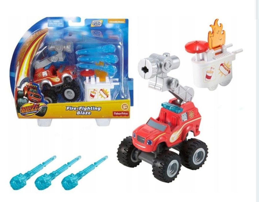 Fischer Price Blaze i Megamaszyny Wyrzutnia Wody monstertruck armatka