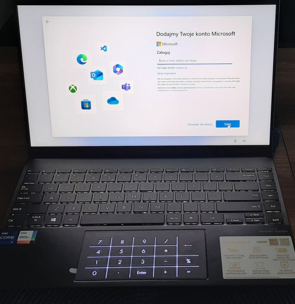 ASUS ZenBook 14 Intel Core i 7– stan idealny