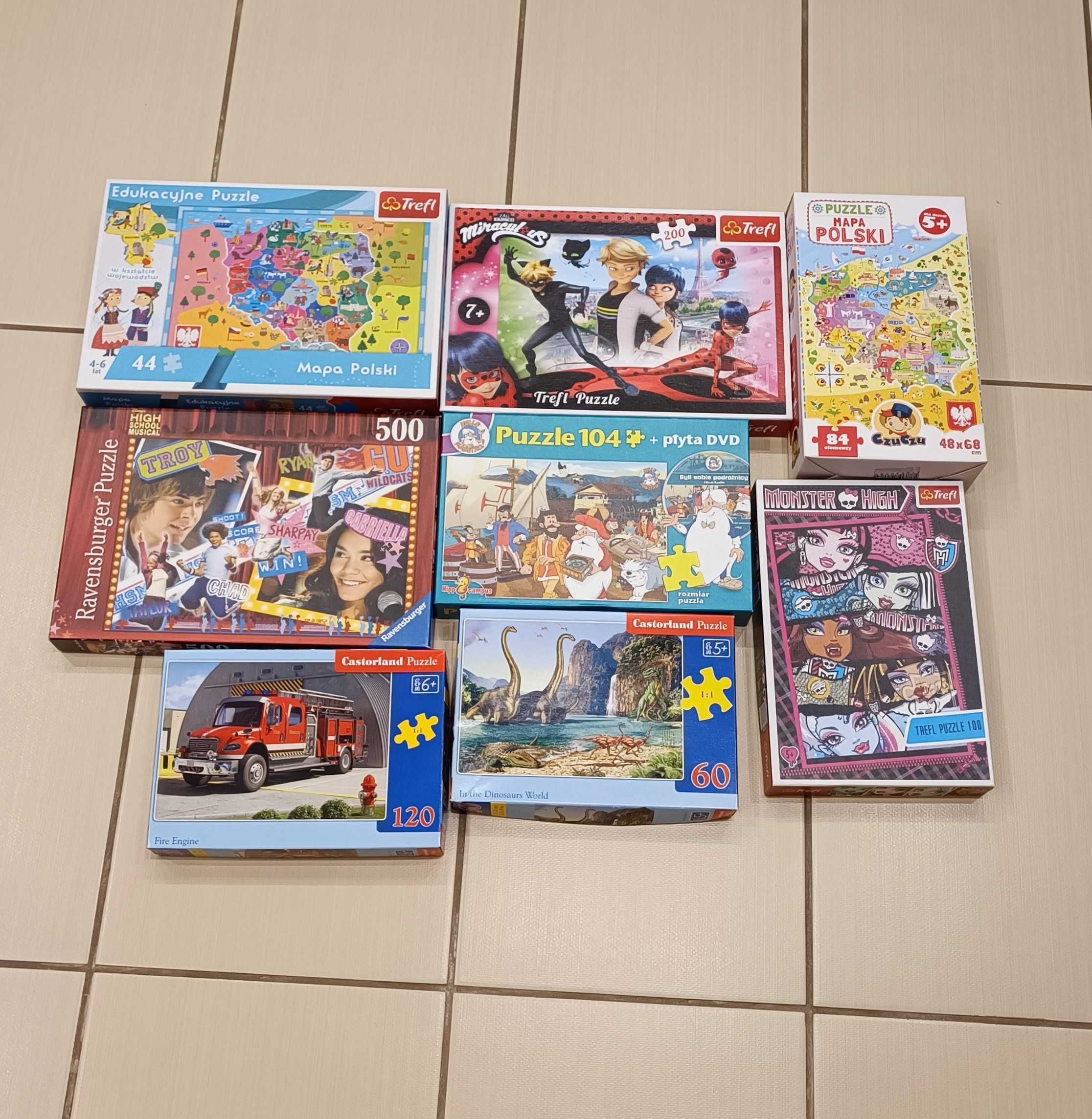 Puzzle Bierdonka Czarny Kot MH Polska Ravensburger Trefl stan BDB
