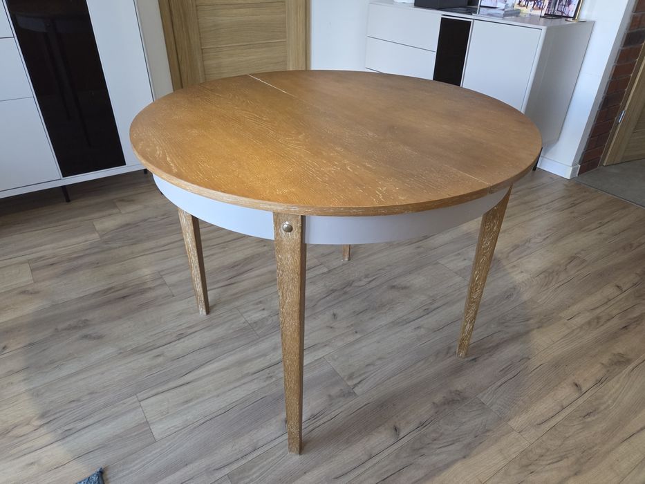 Stół okrągły rozkładany prl