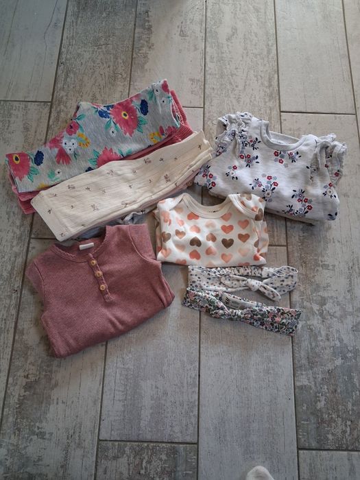Zestaw paka ubranek dla dziewczynki r. 68 H&M  Lindex KappAhl
