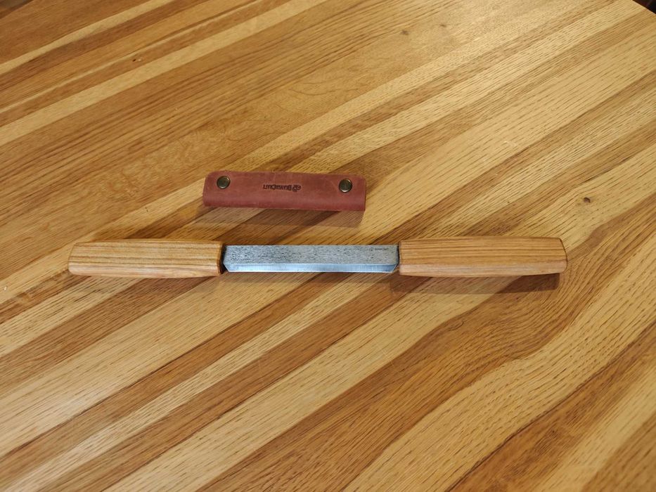 Ośnik prosty BeaverCraft 120 mm z pokrowcem ze skóry