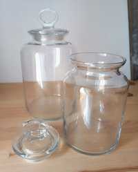 Conjunto de 2 frascos de vidro novos