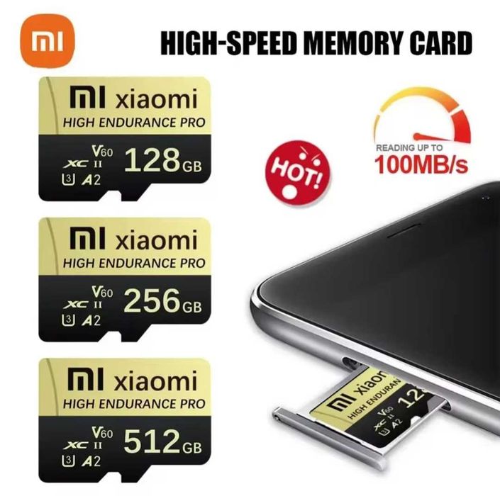 Карта памяти,высокоскоростная Xiaomi Mikro TF SD 2 ТВ