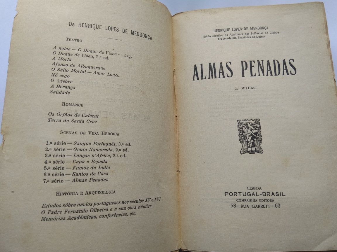 Livro "Almas Penadas" (ACEITO TROCAS)