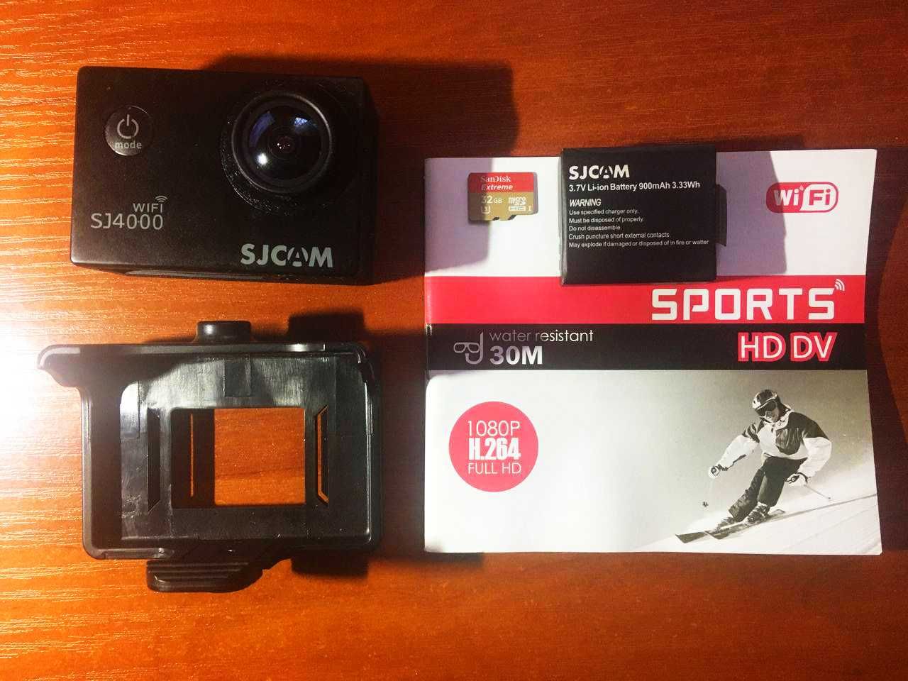 SJcam SJ4000 Wi-Fi Action Camera BLACK. Состояние новой - ИДЕАЛ