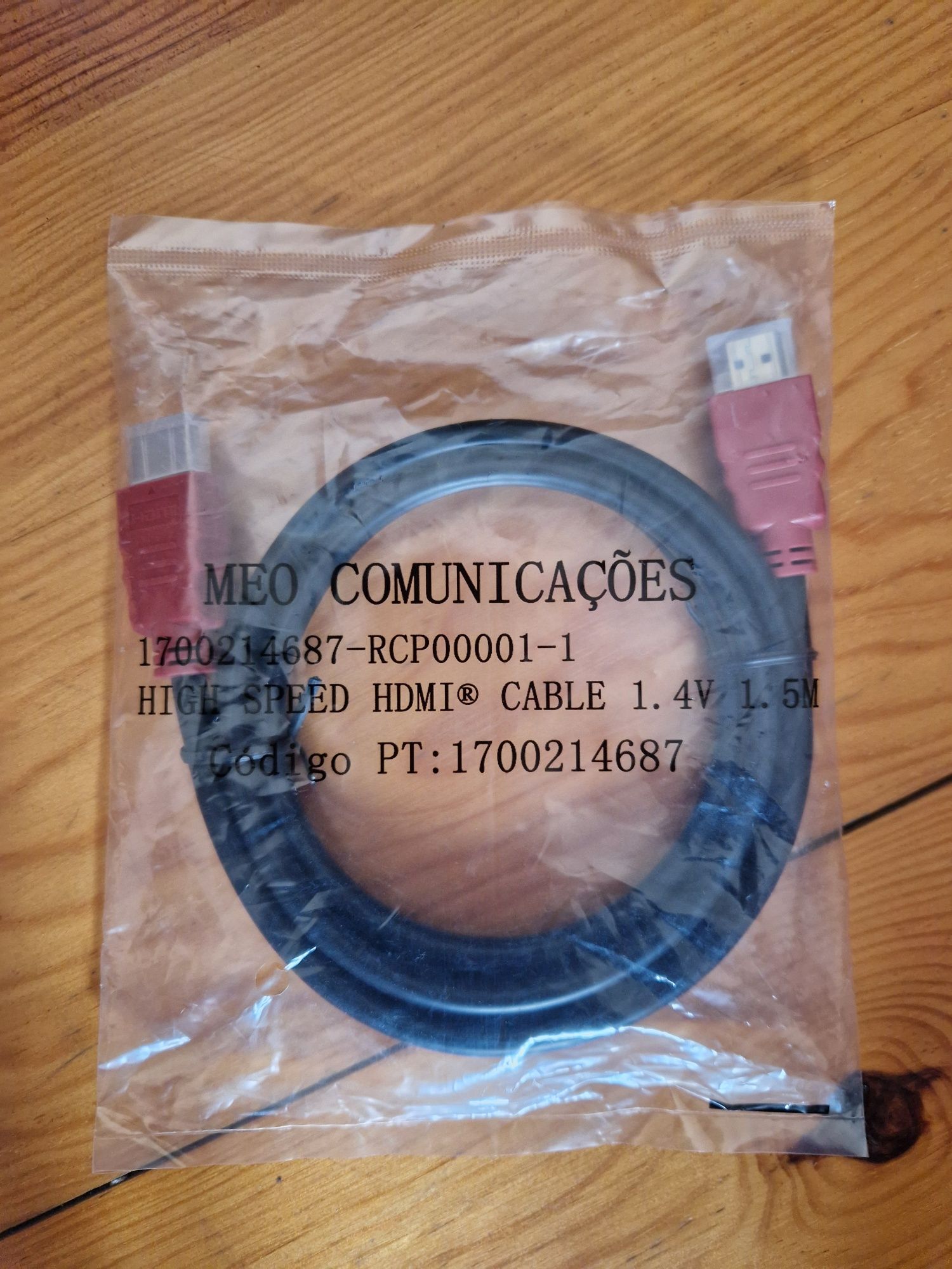 Cabo HDMI novo e embalado 1.5 mts