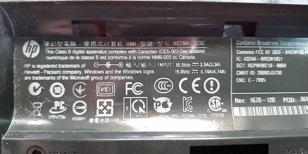 ноутбук HP Pavilion G6-1260sr  разборка