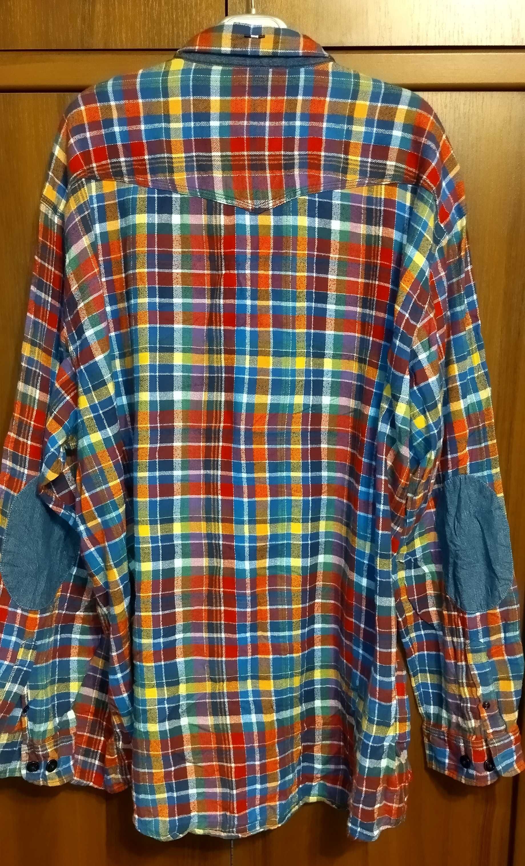 Мужская байковая рубашка Pierre Cardin  - размер 4-XL (мультиколор