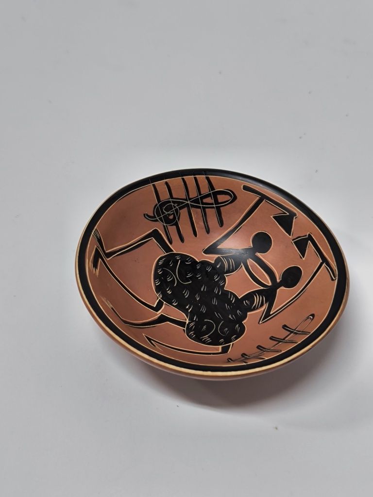 Tigela artesanal decorativa africana Tanzânia (10cm)