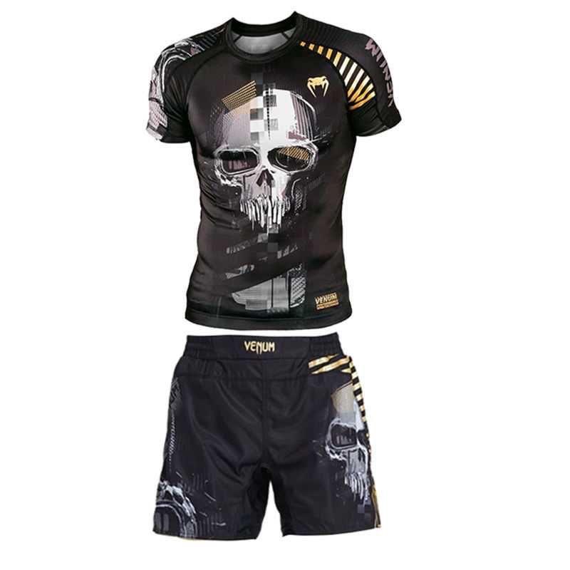 Venum Комплект 3 в 1 Scull рашгард, футболка, шорты, леггинсы!