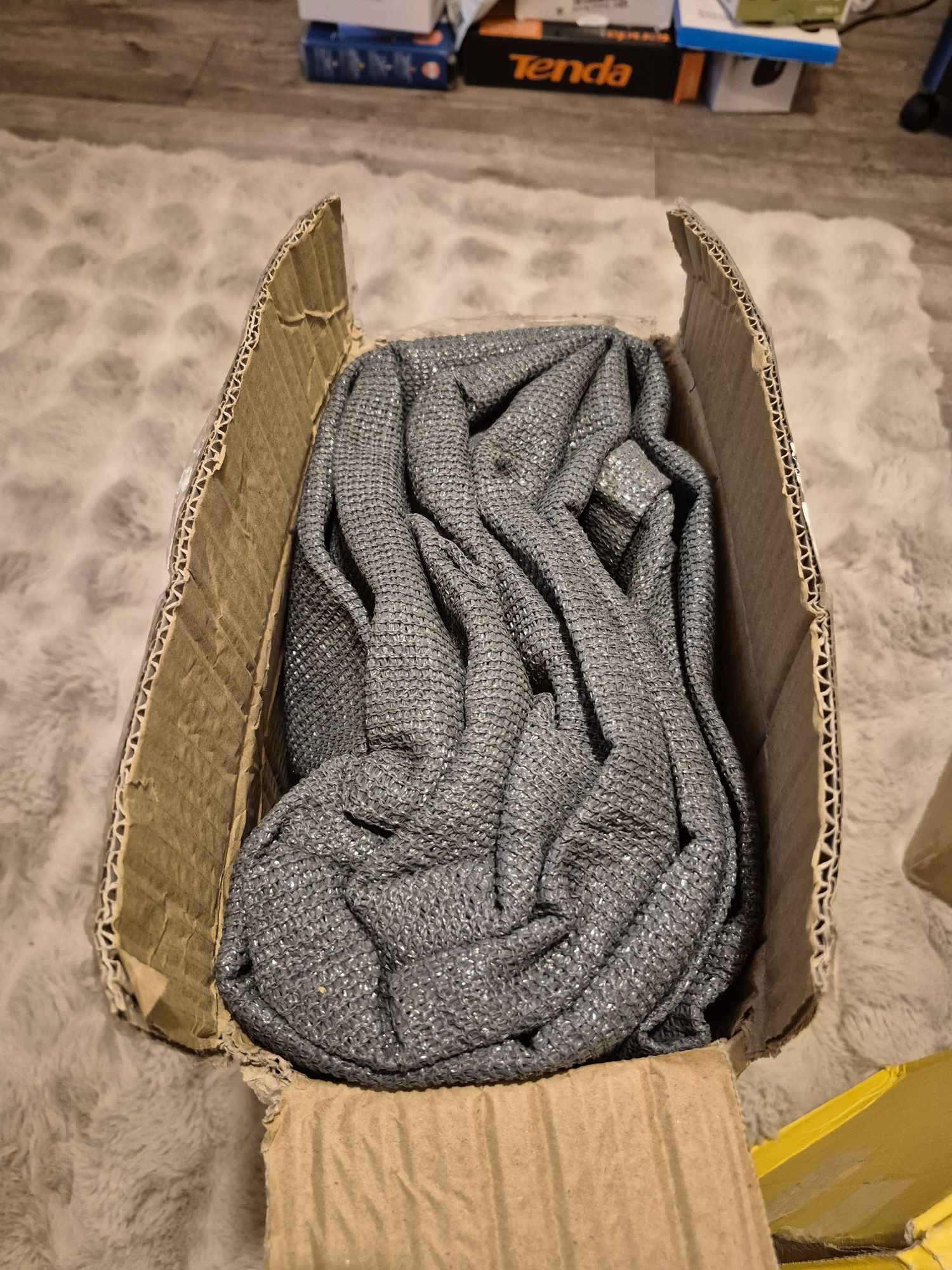 KESSER Żagiel przeciwsłoneczny HDPE 3,6x3,6m | UV 85% + linki