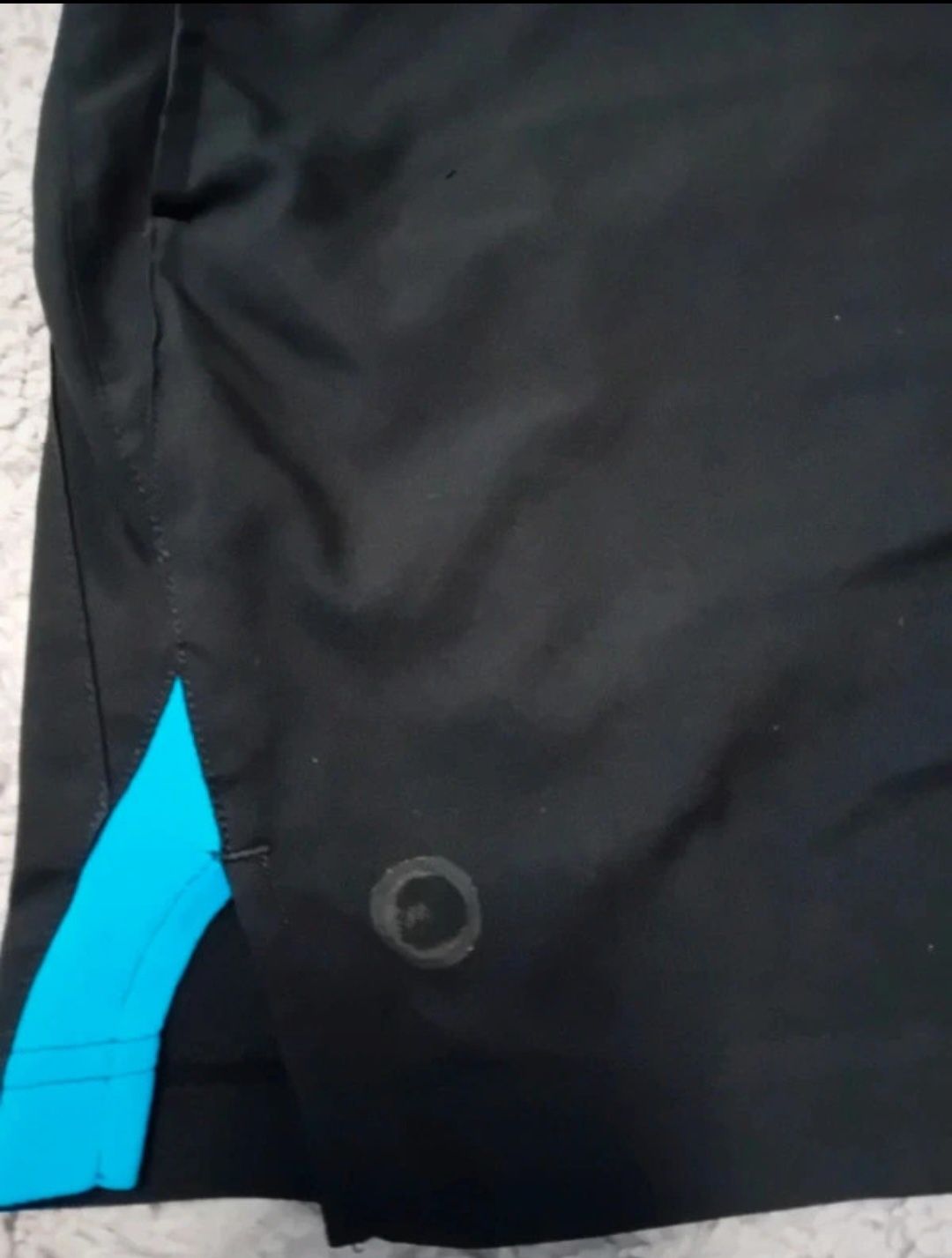 #Nike szorty krótkie spodenki czarne z niebieską wstawką