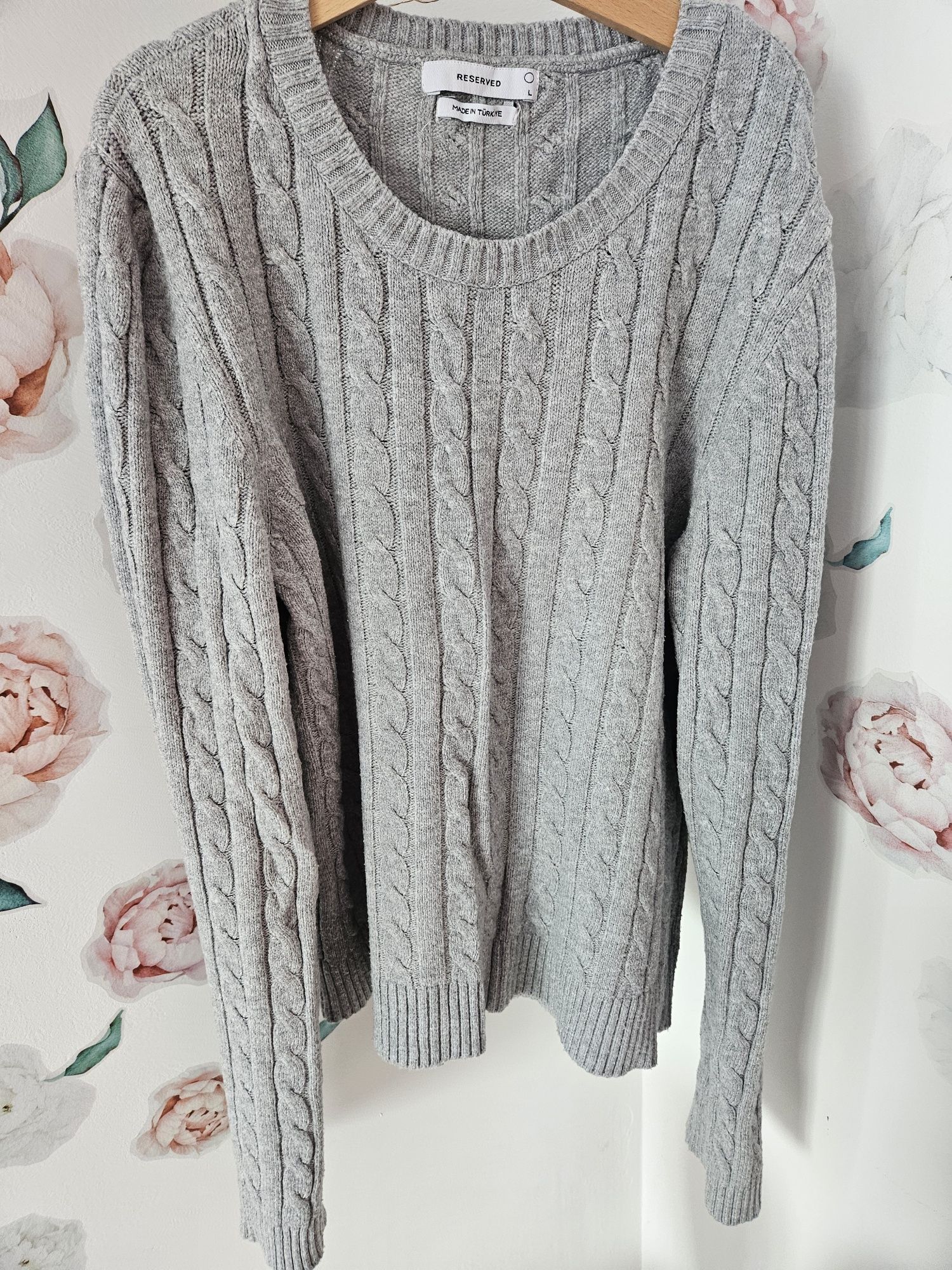 Sweter warkocz Reserved L
