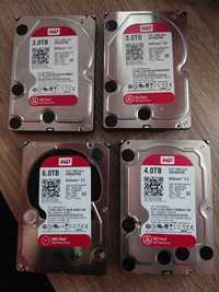 Sprzedam 4 używane dyski SATA WD RED 6TB/4TB/2 x 3TB