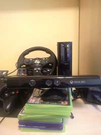 Xbox 360 z Kinect i kierownicą Logitech