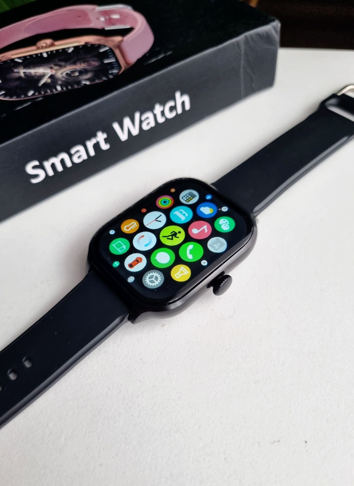 Smartwatch czarny z asystentem głosowy