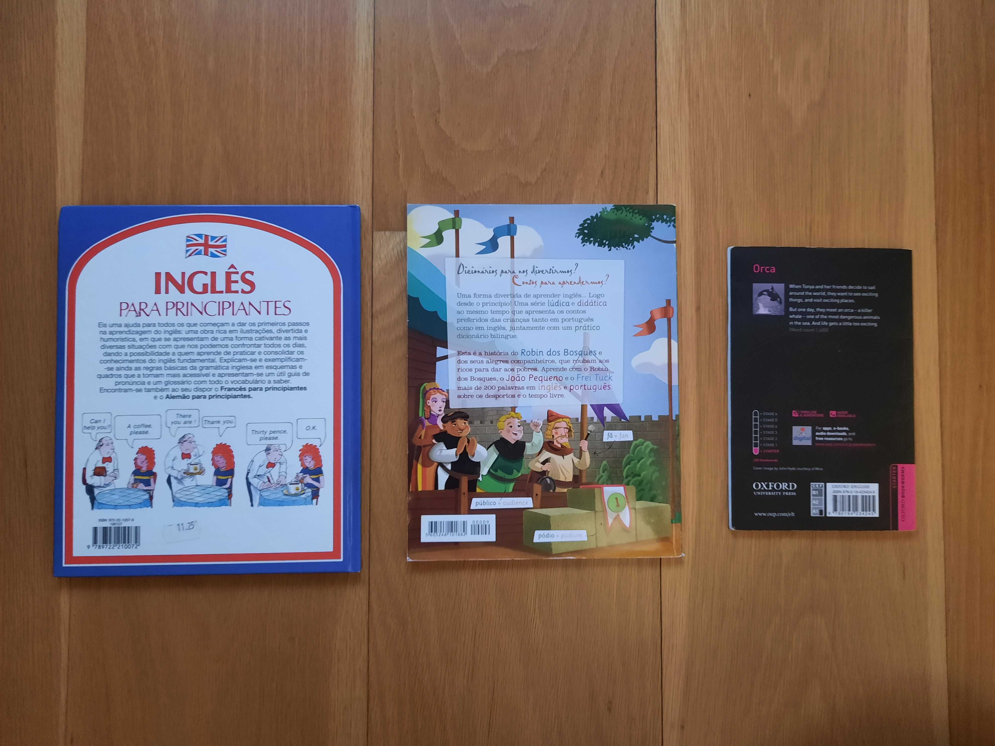 Livros 3x juvenis Inglês - c/ bonecos (desc 40%)