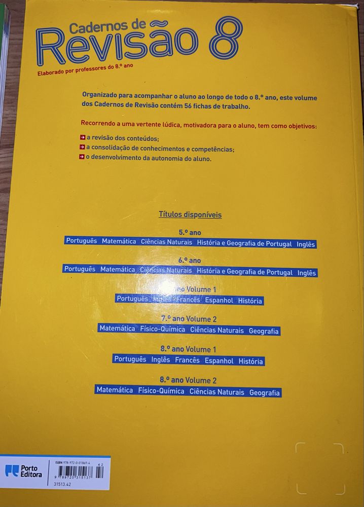 Caderno de revisão 8 ano