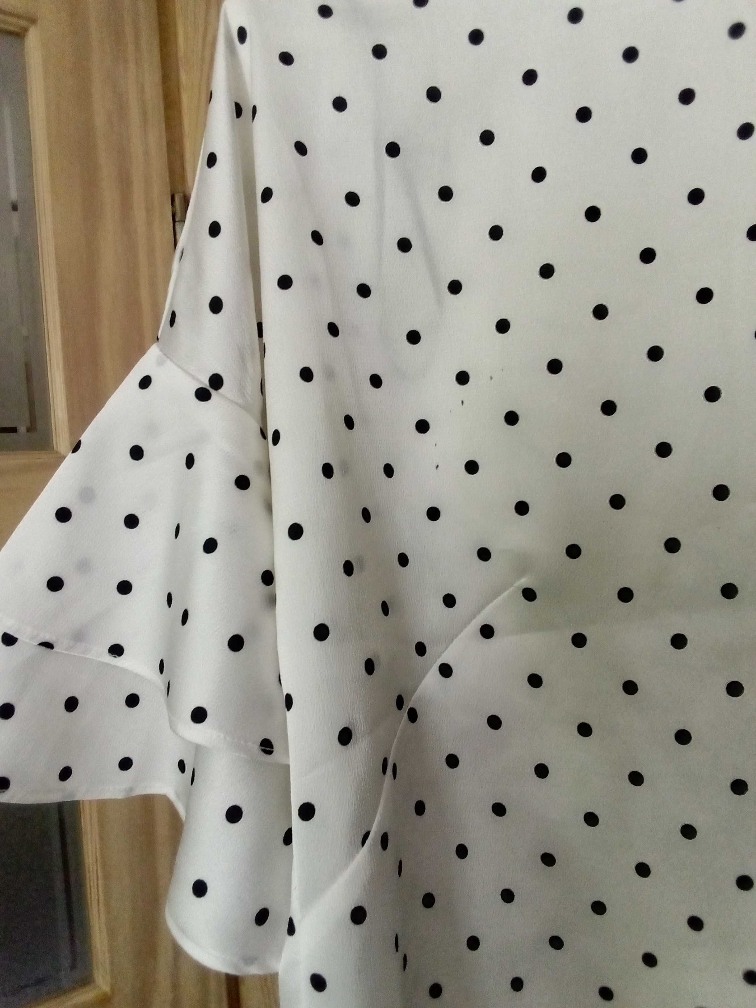 GRATIS bluzka damska h&m 38 M elegancka biała w grochy letnia