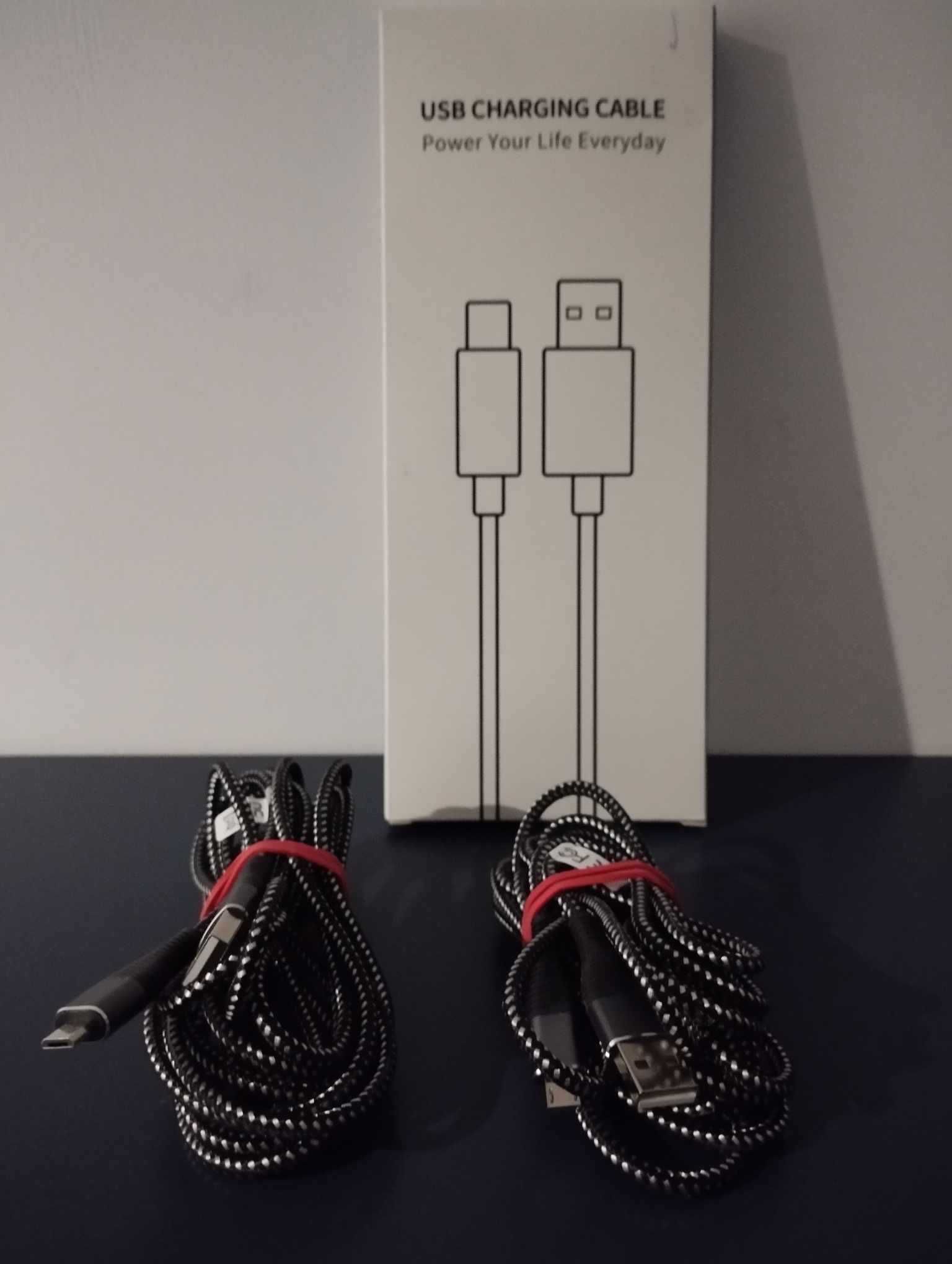 Kabel ładujący 2szt HUYYN Micro USB do kontrolera PS4/XBOX ONE 3m