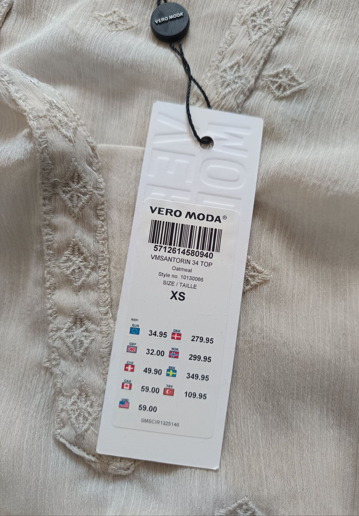 Boho bluzeczka narzutka plażowa ponczo Vero Moda XS małe S