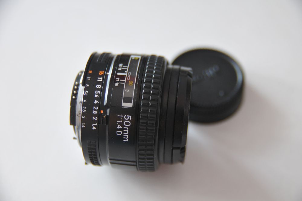 Nikon AF Nikkor 50mm 1.4 D. Made in Japan.