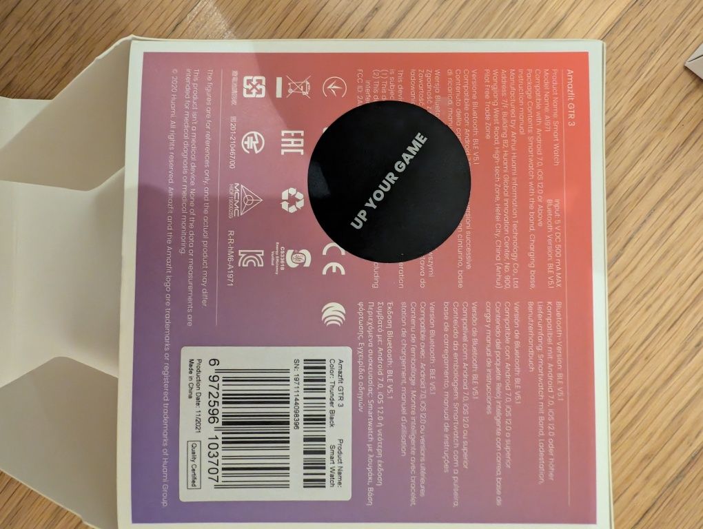 Smartwatch Amazefit Gtr 3