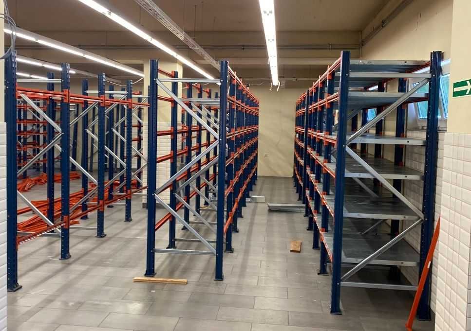 5 modułów: Regał 5-półkowy 300 kg MECALUX M7 H-225 cm L-100 cm G-80 cm