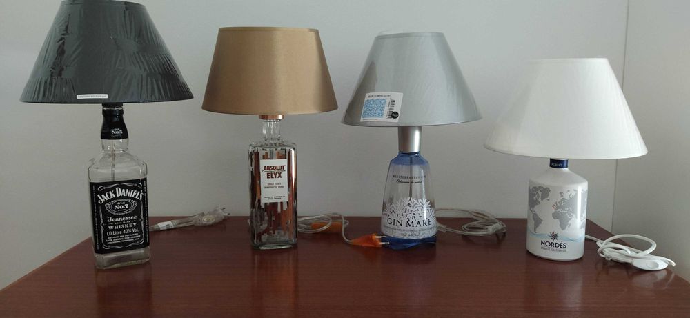 Candeeiros de garrafas (Gin, Vodka, Whiskey etc)