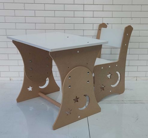 Детский комплект столик и стульчик WoodParadise стільчик парта дитячий