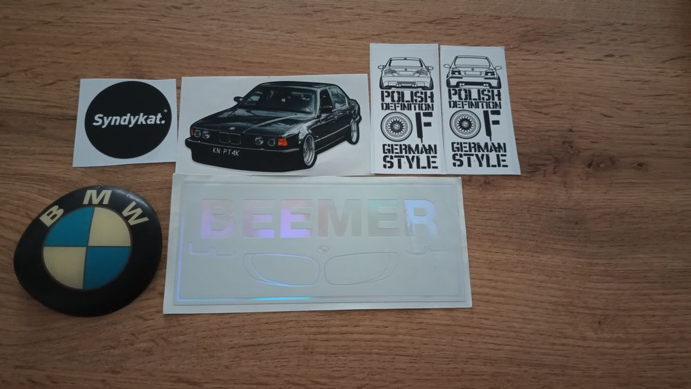 Vlepy BMW - Syndykat , Ptak Garage i znaczek BMW